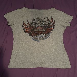 Harley Davidson Las Vegas Women’s size XL tee grey